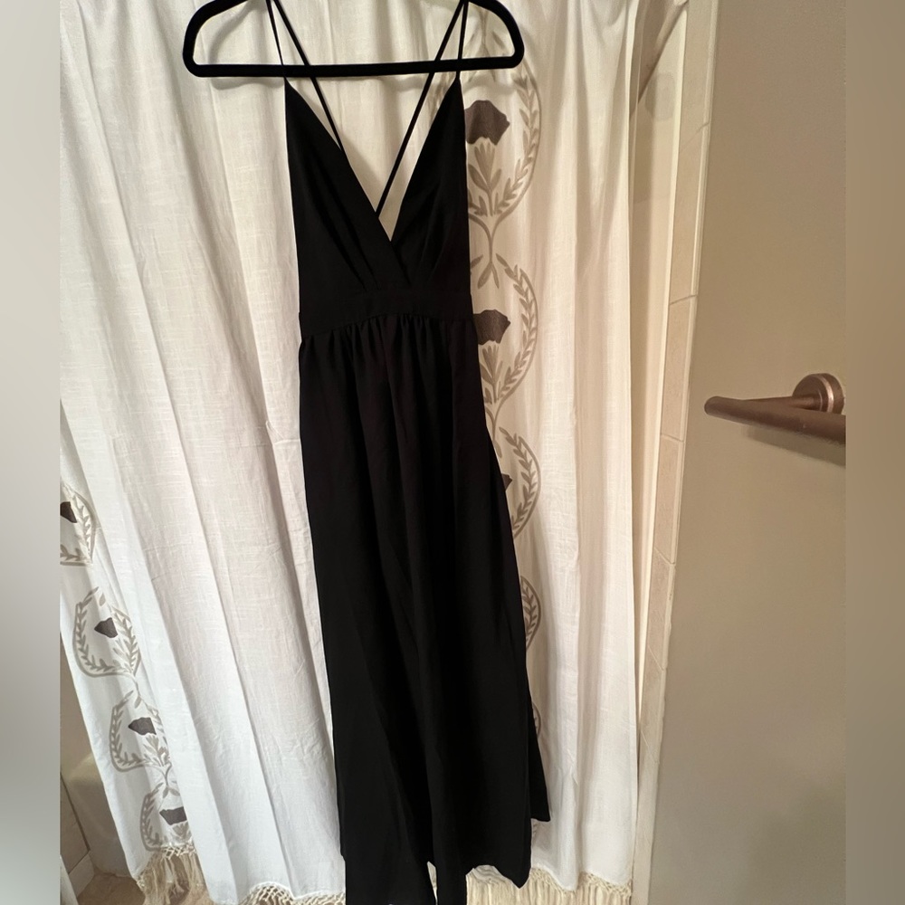 Bridesmaid, Chiffon black dress